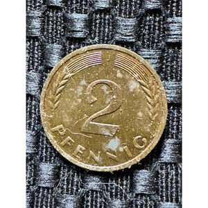 2 Pfennigs non-magnetic 1966 D 	Federal Republic of Germany Coin KM# 106